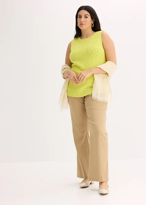 Top in maglia di cotone con lavorazione a rilievo, bonprix