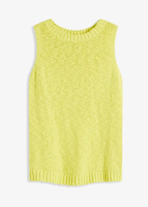 Top in maglia di cotone con lavorazione a rilievo, bonprix