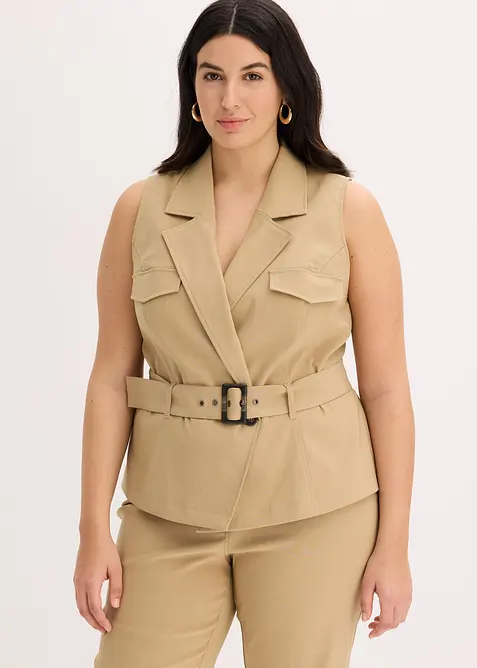 Gilet con cintura, bonprix