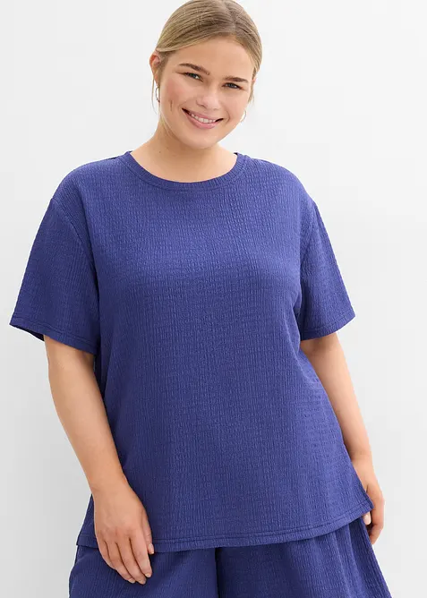 Maglia in crêpe stropicciato, bonprix