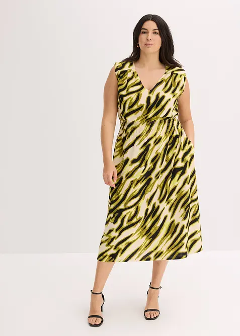 Abito di jersey con lavorazione smock, bonprix