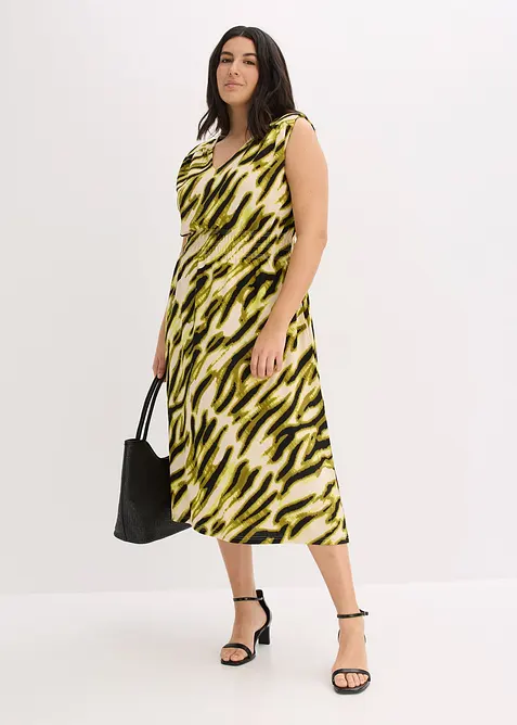 Abito di jersey con lavorazione smock, bonprix