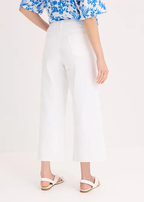 Pantaloni culotte in misto cotone elasticizzato, bonprix