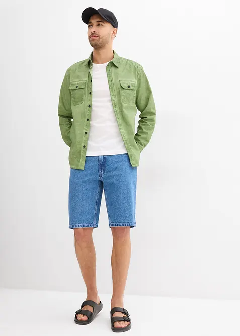 Bermuda elasticizzati in jeans, relaxed fit, bonprix