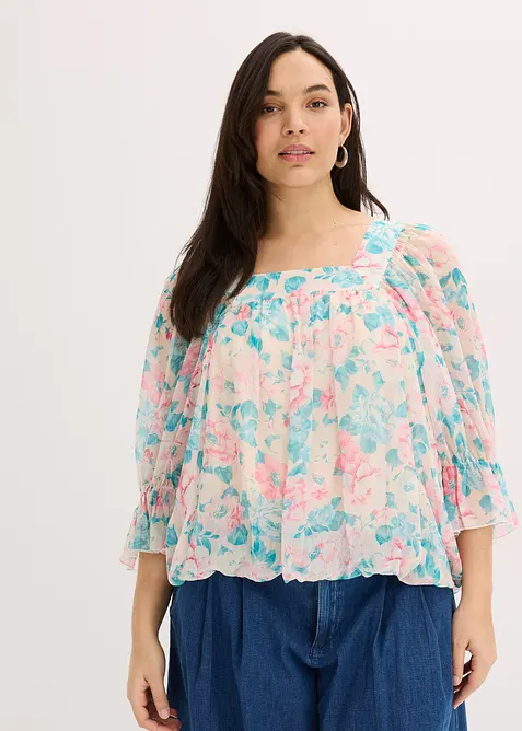 Blusa con fondo a palloncino, bonprix
