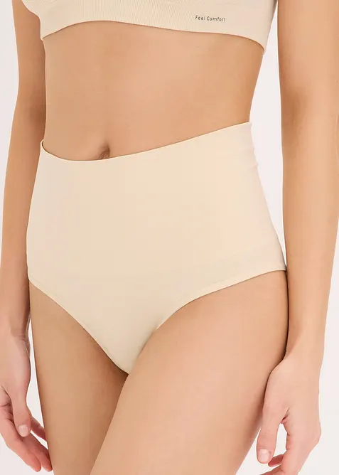 Slip senza cuciture con effetto modellante medio (pacco da 2), bonprix