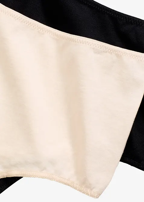 Perizoma a vita alta con cotone morbido (pacco da 4), bonprix