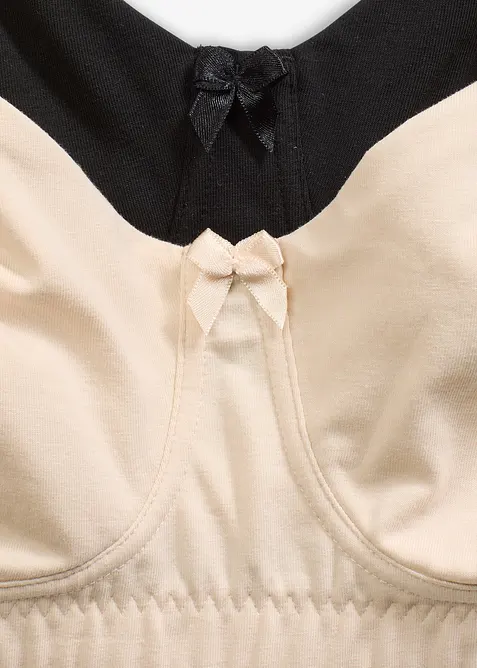 Reggiseno t-shirt non imbottito senza ferretto con cotone biologico (pacco da 2), bonprix