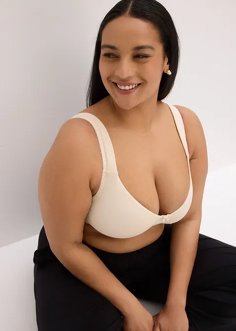 Reggiseno t-shirt non imbottito senza ferretto con cotone biologico (pacco da 2), bonprix