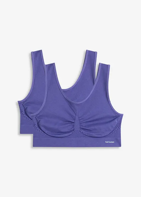 Reggiseno bustier senza cuciture Feel Comfort (pacco da 2), bonprix