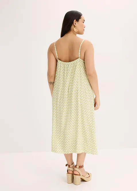 Abito midi con ruches, bonprix