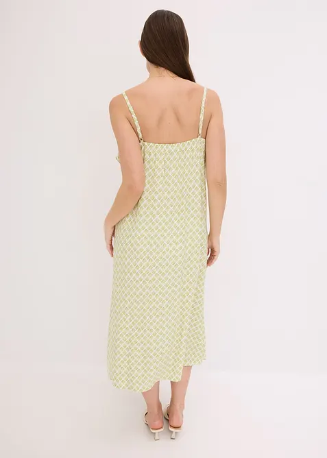 Abito midi con ruches, bonprix