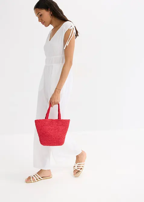 Tuta elegante in crêpe operato, bonprix