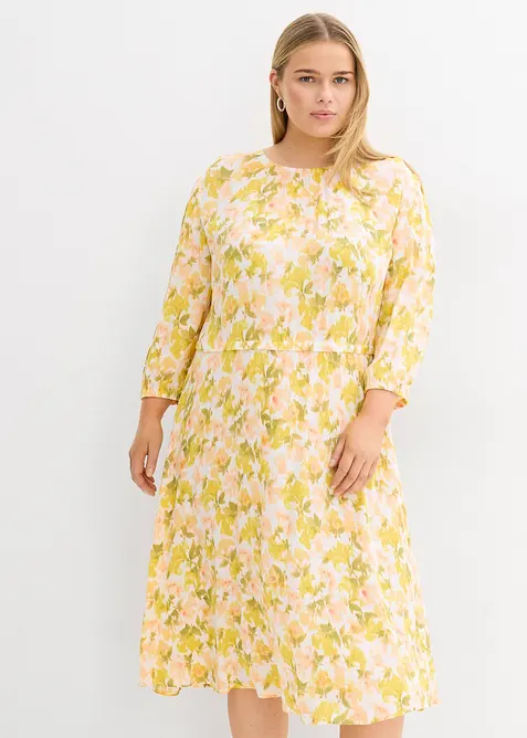 Abito in crinkle operato, bonprix