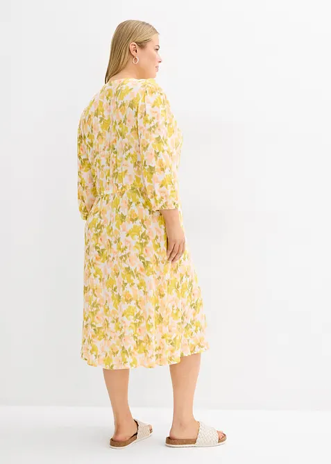 Abito in crinkle operato, bonprix