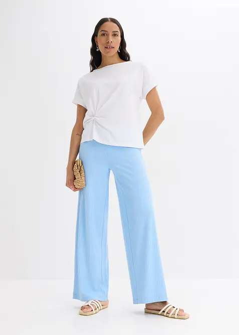 Pantaloni a palazzo con cinta comoda, bonprix