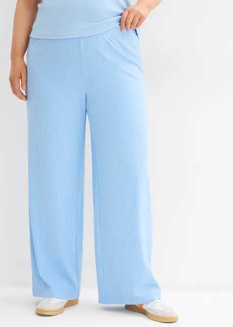 Pantaloni a palazzo con cinta comoda, bonprix