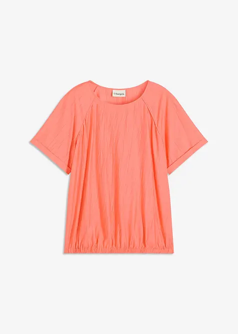 Blusa a maniche corte in misto viscosa morbido, bonprix