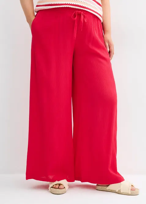 Pantaloni larghi in fine viscosa, bonprix