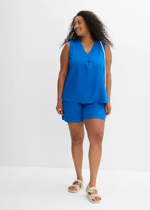 Top in misto lino fresco, bonprix