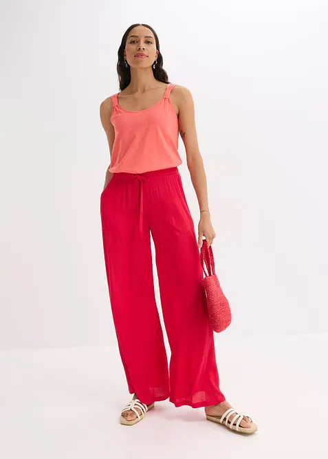 Pantaloni larghi in fine viscosa, bonprix