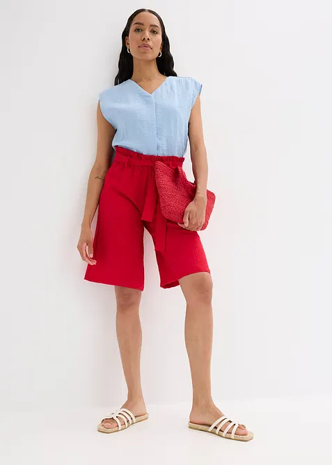 Bermuda con elastico in vita in misto viscosa fluente, bonprix