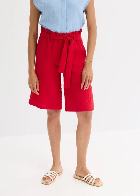 Bermuda con elastico in vita in misto viscosa fluente, bonprix