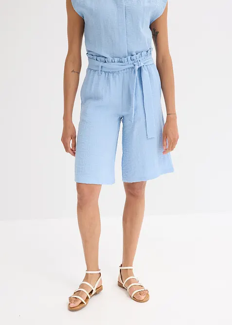 Bermuda con elastico in vita in misto viscosa fluente, bonprix