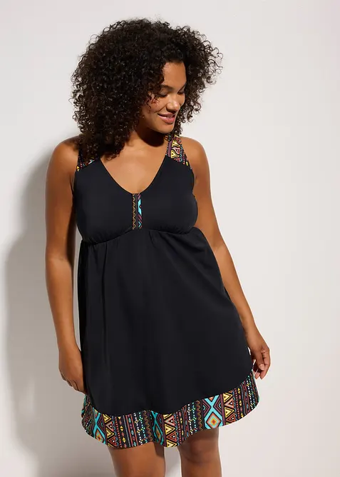 Abito da bagno taglia lunga in poliammide riciclata, bonprix