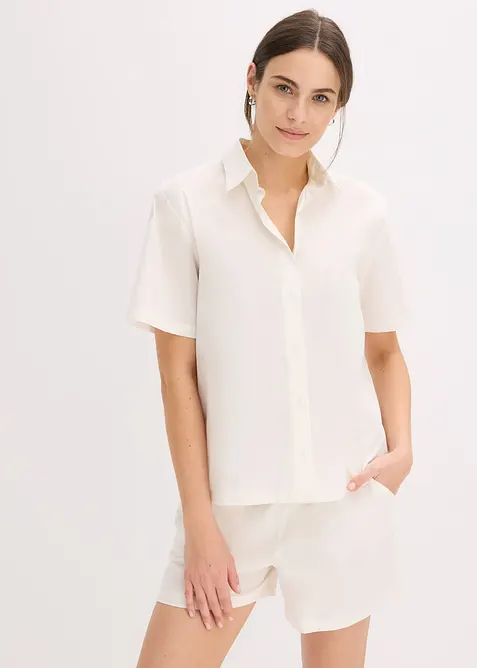 Pigiama estivo in tessuto di puro cotone, bonprix