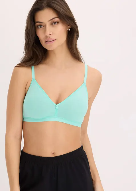 Reggiseno senza ferretto con cotone biologico (pacco da 3), bonprix