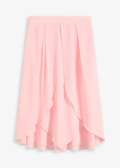 Gonna midi con sovrapposizioni asimmetriche, bonprix