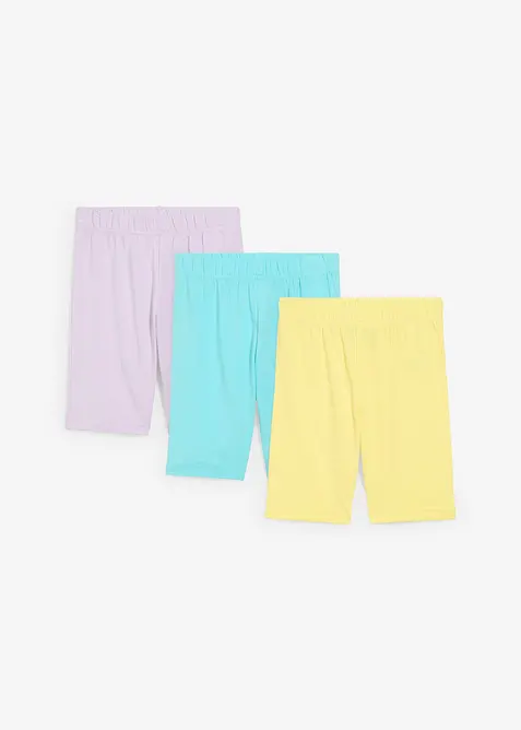 Ciclisti in misto cotone elasticizzato (pacco da 3), bonprix