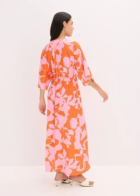 Abito lungo in satin fluente, bonprix