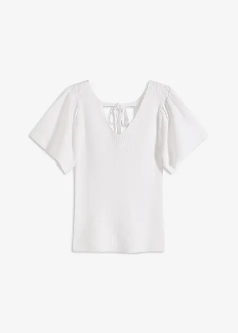 Maglia a costine in misto viscosa, bonprix