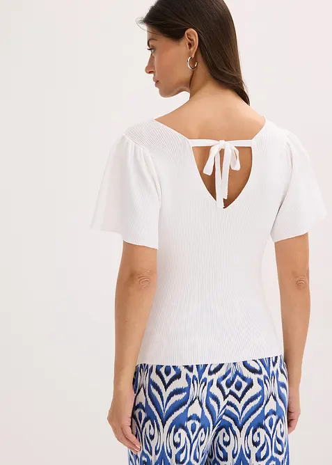 Maglia a costine in misto viscosa, bonprix