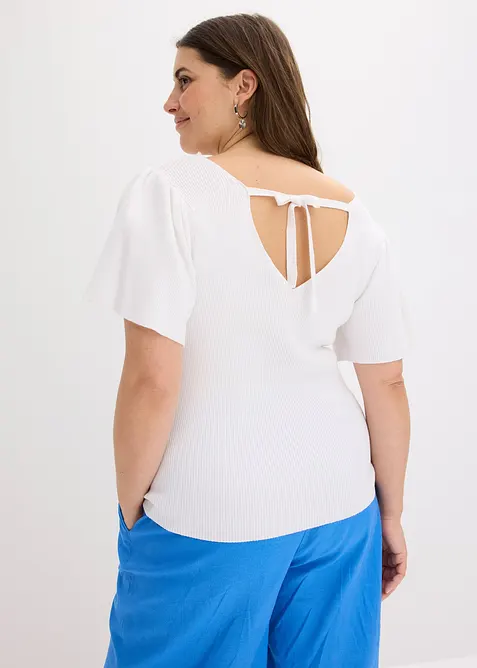 Maglia a costine in misto viscosa, bonprix