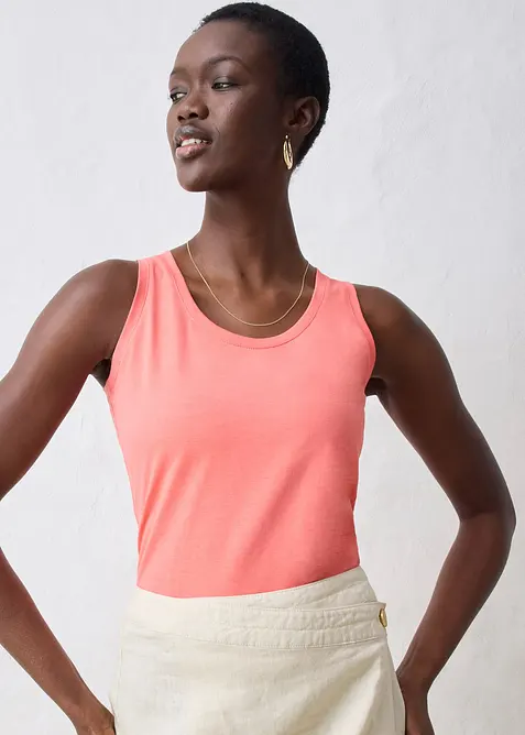 Canotta in misto seta, bonprix