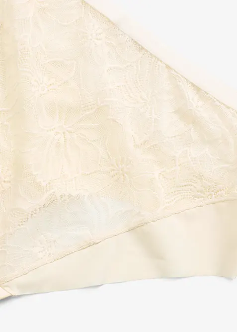 Culotte a vita alta laser cut con pizzo delicato, bonprix