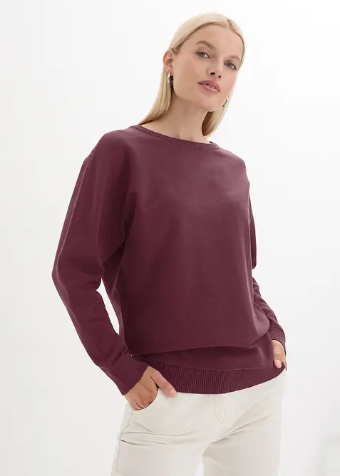 Maglione con maniche a pipistrello, bonprix