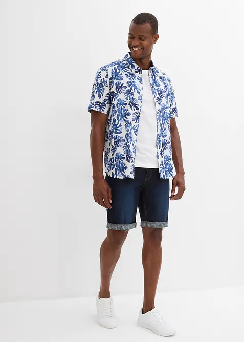 Bermuda di jeans elasticizzati, regular fit, bonprix