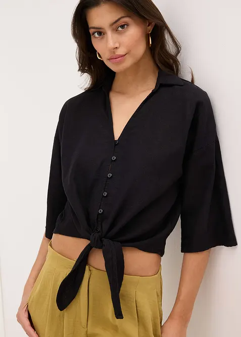 Camicetta in misto lino, bonprix