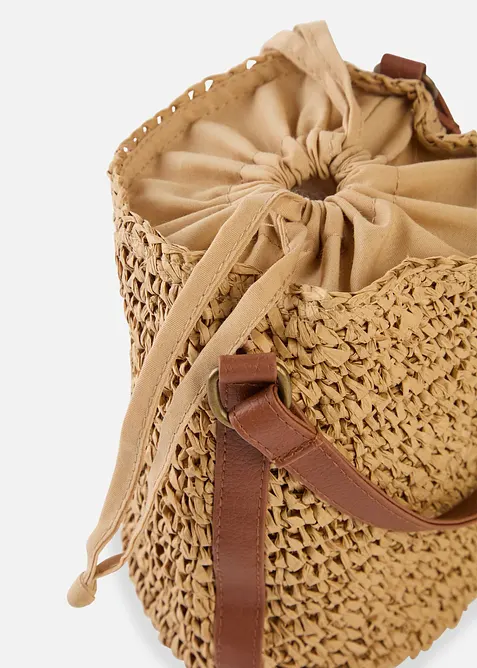 Borsa a sacco in paglia, bonprix