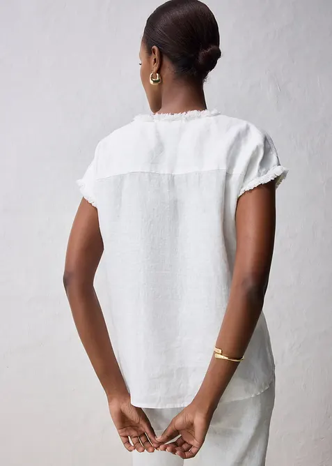 Blusa a tunica in puro lino, bonprix