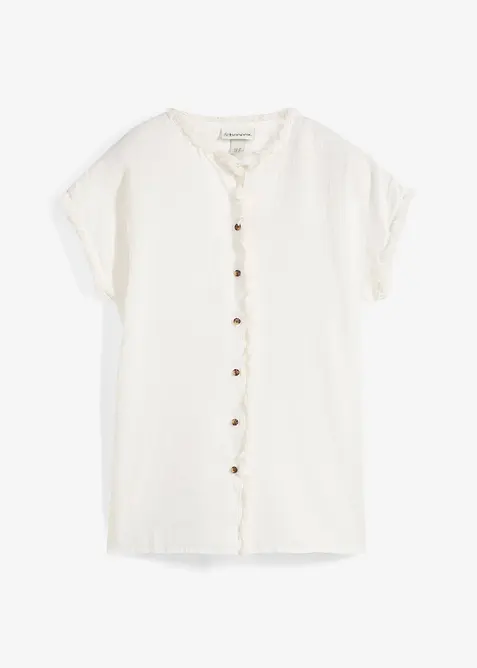 Blusa a tunica in puro lino, bonprix
