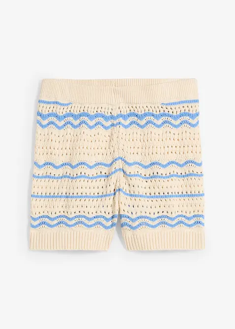 Shorts di maglia in misto cotone e lino fresco e leggero, bonprix