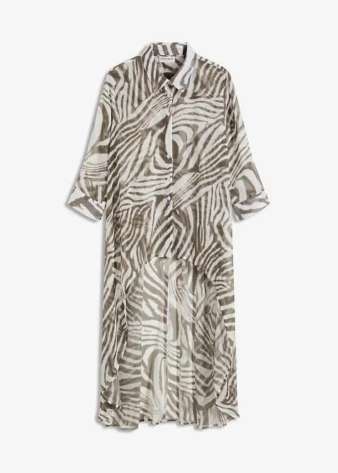 Camicia lunga in chiffon, bonprix