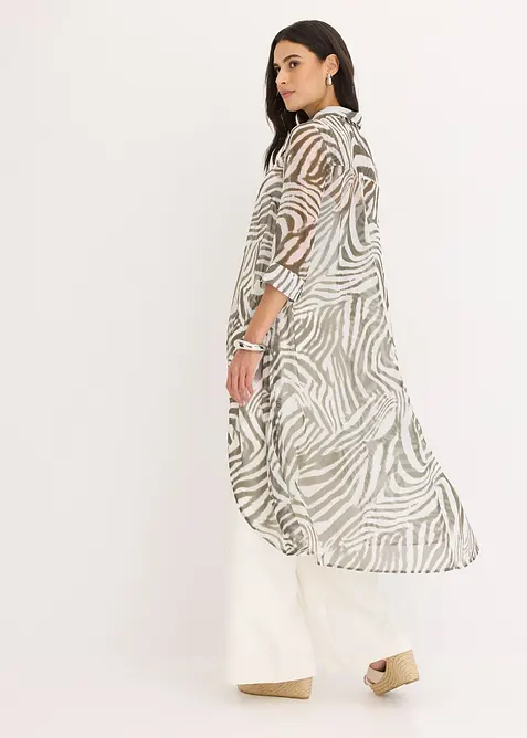 Camicia lunga in chiffon, bonprix