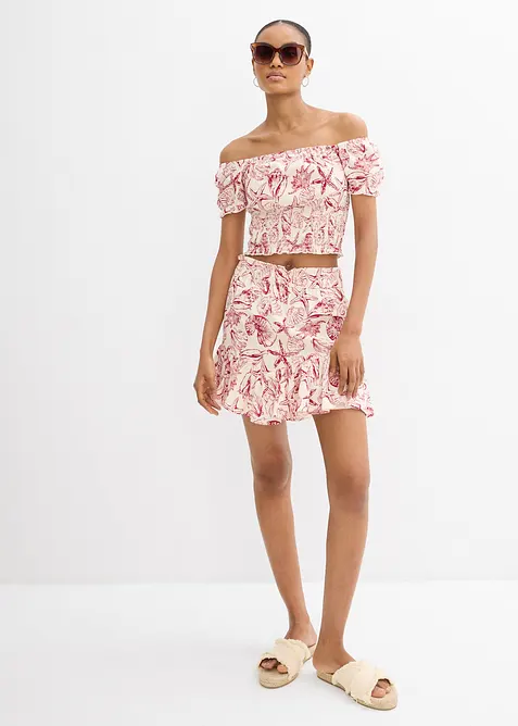 Camicetta a spalle scoperte in puro cotone, bonprix