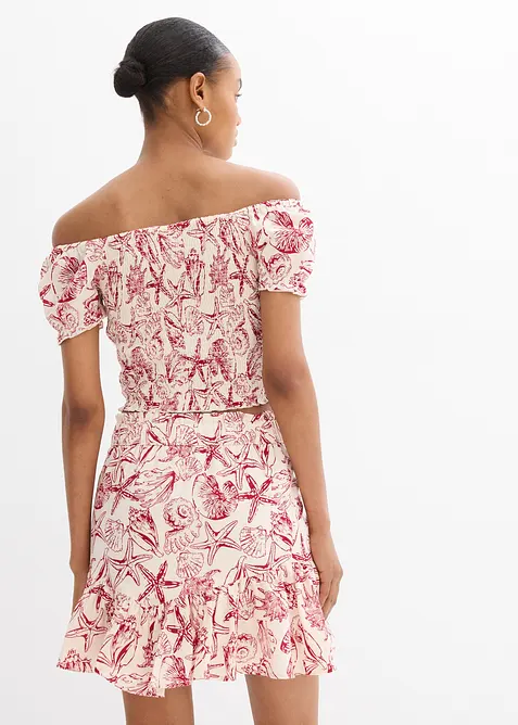 Camicetta a spalle scoperte in puro cotone, bonprix